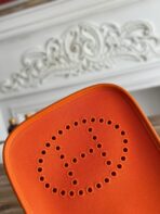 MINI NEO 17 EVELYNE BAG IN FIRE ORANGE CANVAS AND - Image 5