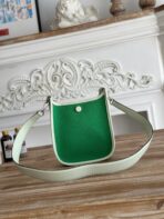 MINI NEO 17 EVELYNE BAG IN EMERALD GREEN CANVAS AND WHITE - Image 2