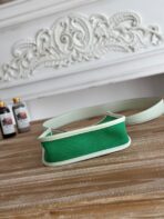 MINI NEO 17 EVELYNE BAG IN EMERALD GREEN CANVAS AND WHITE - Image 6