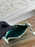 MINI NEO 17 EVELYNE BAG IN EMERALD GREEN CANVAS AND WHITE - Image 5