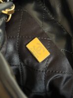 CC MINI HOBO HANDBAG 20 IN BLACK CALFSKIN GOLD-TONE HARDWARE - Image 7