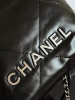 CC MINI HOBO HANDBAG 20 IN BLACK CALFSKIN SILVER-TONE HARDWARE - Image 3