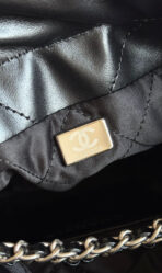 CC MINI HOBO HANDBAG 20 IN BLACK CALFSKIN SILVER-TONE HARDWARE - Image 5