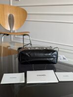 CC MINI HOBO HANDBAG 20 IN BLACK CALFSKIN SILVER-TONE HARDWARE - Image 8