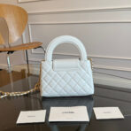 KELLY SHOPPING BAG 19 IN WHITE CALFSKIN GOLD HARDWARE - Image 7
