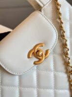 KELLY SHOPPING BAG 19 IN WHITE CALFSKIN GOLD HARDWARE - Image 9