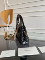 KELLY SHOPPING BAG 19 IN BLACK CALFSKIN GOLD HARDWARE - Image 8