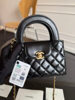 KELLY SHOPPING BAG 19 IN BLACK CALFSKIN GOLD HARDWARE - Image 2