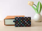 ROSALIE WALLET 12 IN BLACK MIX COLORFUL CALFSKIN - Image 4