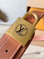 LOW KEY BUMBAG 28 IN SPANISH ORANGE CALFSKIN GOLD BUCKLE - Image 4