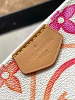 MULTI POCHETTE ACCESSOIRES 24 IN CORAL MONOGRAM TILES CANVAS GOLD HARDWARE - Image 5