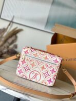 POCHETTE M������TIS 25 IN CORAL MONOGRAM TILES CANVAS GOLD HARDWARE - Image 10