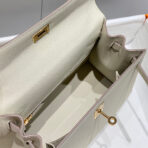 KELLY 25CM IN NATA   GOLD HARDWARE - Image 5