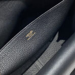 HALZAN 25 HANDLE BAG IN BLACK GRAINED  HARD HARDWARE - Image 5