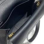 HALZAN 25 HANDLE BAG IN BLACK GRAINED  HARD HARDWARE - Image 2