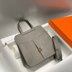 HALZAN 25 HANDLE BAG IN GREY GRAINED - Image 4
