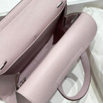 HALZAN 25 HANDLE BAG IN BABY PINK GRAINED - Image 2