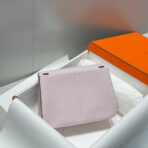 HALZAN 25 HANDLE BAG IN BABY PINK GRAINED - Image 7