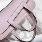 HALZAN 25 HANDLE BAG IN BABY PINK GRAINED - Image 8