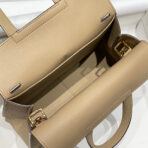 HALZAN 25 HANDLE BAG IN TAN BROWN GRAINED - Image 7