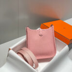 MINI NEO 18 EVELYNE BAG IN BABY PINK GRAINED - Image 7