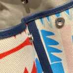 GARDEN PARTY 36 IN MULTICOLOR TOILE H CANVAS BLUE NAVY  TROPICAL ABSTRACT LANDSCAPE PRINT - Image 2