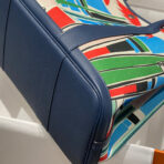 GARDEN PARTY 36 IN MULTICOLOR TOILE H CANVAS BLUE NAVY  TROPICAL ABSTRACT LANDSCAPE PRINT - Image 8