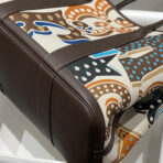 GARDEN PARTY 36 IN MULTICOLOR TOILE H CANVAS DARK BROWN  ABSTRACT GRAPHIC PRINT - Image 3