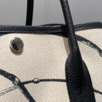 GARDEN PARTY 36 IN BEIGE AND BLACK TOILE H CANVAS BLACK  HORSE TACK SKETCH PRINT - Image 7