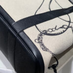 GARDEN PARTY 36 IN BEIGE AND BLACK TOILE H CANVAS BLACK  HORSE TACK SKETCH PRINT - Image 5