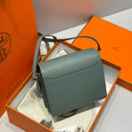 HM ROULIS 18 MINI BAG IN NANDOR GREEN  GOLD-TONE HARDWARE - Image 2