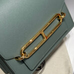 HM ROULIS 18 MINI BAG IN NANDOR GREEN  GOLD-TONE HARDWARE - Image 9
