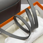 HM ROULIS 18 MINI BAG IN DARK GREY  GOLD-TONE HARDWARE - Image 9