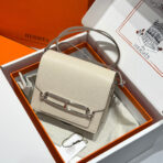 HM ROULIS 18 MINI BAG IN BEIGE  SILVER-TONE HARDWARE