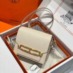 HM ROULIS 18 MINI BAG IN BEIGE  GOLD-TONE HARDWARE