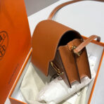 HM ROULIS 18 MINI BAG IN TAWNY BROWN  GOLD-TONE HARDWARE - Image 3