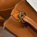 HM ROULIS 18 MINI BAG IN TAWNY BROWN  GOLD-TONE HARDWARE - Image 9
