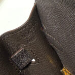 KELLY 25CM IN EBENE   GOLD HARDWARE - Image 7