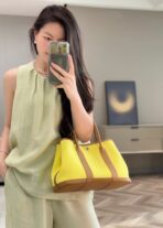 GARDEN PARTY 30CM IN YELLOW TOILETS COTTON CANVAS AND BEIGE MARFA - Image 10
