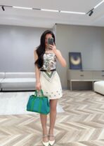 GARDEN PARTY 30CM IN CADMIUM GREEN TOILETS COTTON CANVAS AND GREEN - Image 10