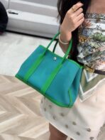 GARDEN PARTY 30CM IN CADMIUM GREEN TOILETS COTTON CANVAS AND GREEN - Image 12