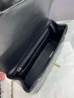 CC 20 SQUARE CLASSIC SINGLE FLAP BAG IN BLACK LAMBSKIN - Image 8