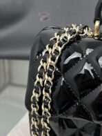 CC 20 SQUARE CLASSIC SINGLE FLAP BAG IN BLACK LAMBSKIN - Image 7