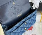 MEDIUM FLAP BAG 25 IN CLASSIC BLUE DENIM GOLD HARDWARE - Image 5