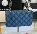 MEDIUM FLAP BAG 25 IN CLASSIC BLUE DENIM GOLD HARDWARE - Image 6