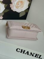 BOY BAG WITH GOLD HARDWARE MEDIUM 25 IN PINK NUDE CALFSKIN - Image 7