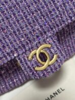 CC MINI 21 FLAP BAG IN VIOLET PURPLE WOOL TWEED - Image 4