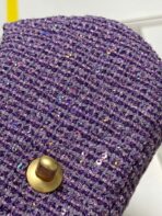 CC MINI 21 FLAP BAG IN VIOLET PURPLE WOOL TWEED - Image 6