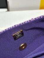 CC MINI 21 FLAP BAG IN VIOLET PURPLE WOOL TWEED - Image 9