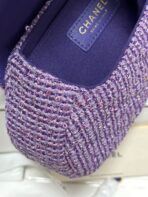 CC MINI 21 FLAP BAG IN VIOLET PURPLE WOOL TWEED - Image 7